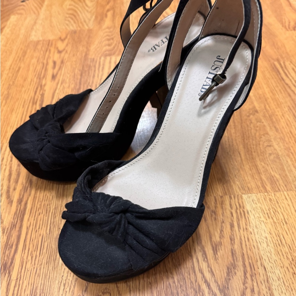 JustFab Elegant Black Heels for Women